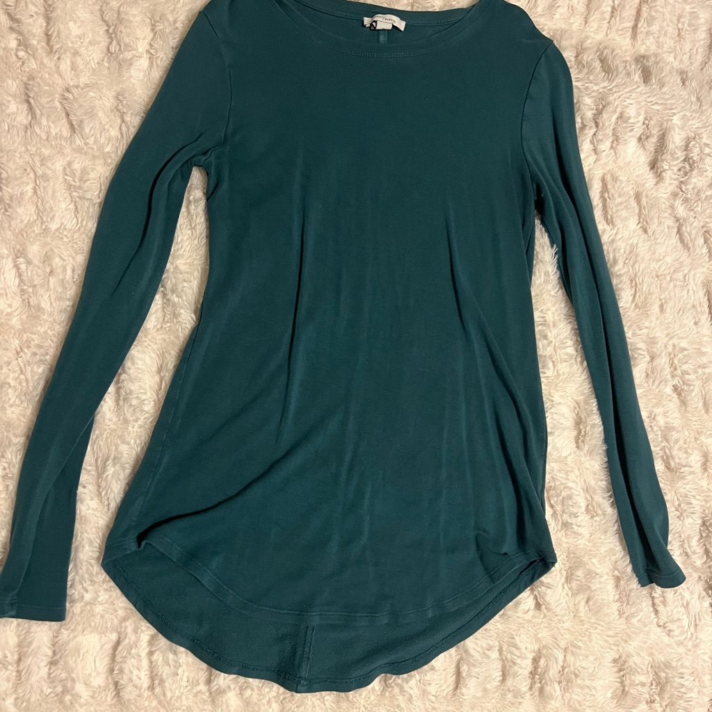 Daily Ritual Teal Long Sleeve Top